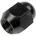 Wheel Lug Nut: M12-1.50 Thread, Conical 60, Acorn, 1.181" Length, Black (Sold by each)