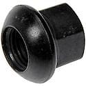 Wheel Lug Nut: M14-1.50 Thread, Radius, Bulge, 0.807" Length, Black, 1 Pack