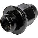 Wheel Lug Nut: M12-1.50 Thread, Flanged, Mag, 1.516" Length, Black (Sold by each)