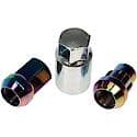 Rainbow/Neo-Chrome Acorn Wheel Nut Lock Set