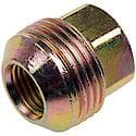 Wheel Lug Nut: M14-1.50 Thread, Conical 90, Bulge, 1.004" Length, Yellow; Zinc Plated, 1 Pack