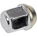 Wheel Lug Nut: 1/2-20 Thread, Conical 60, Dometop Capped, 1.062" Length, Chrome, 1 Pack