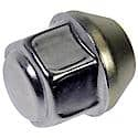 Wheel Lug Nut: 1/2-20 Thread, Conical 60, Dometop Capped, 1.125" Length, Chrome, 1 Pack