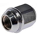 Wheel Lug Nut: M12-1.50 Thread, Conical 60, Dometop Capped, 1.161" Length, Chrome, 1 Pack