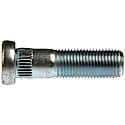 Wheel Stud: Serrated, M12-1.25 Thread Size, Right Hand Thread, 1 Pack