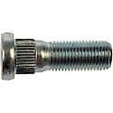 Wheel Stud: Serrated without Clip Head, M14-1.50 Thread Size, RHT, 1 Pack