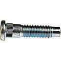 Wheel Stud: Serrated without Clip Head, M12-1.50 Thread Size, RHT, 1 Pack