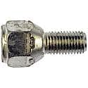 Wheel Bolt: M12-1.50 Thread Size, Conical - 60 deg Seat Style, 21 mm Hex Size, Silver (Sold by each)