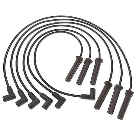 Spark Plug Wire Set: Fiberglass Reinforced Latex Graphite Core