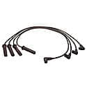 Spark Plug Wire Set: Fiberglass Reinforced Latex Graphite Core, 4 Wire Set