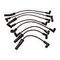 Spark Plug Wire Set: Fiberglass Reinforced Latex Graphite Core, 7 Wire Set
