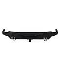 Jeep Bumper, 2 In Rec Hitch, Two 3 In Sq. Light CO, Textured Black, no spare tire carrier