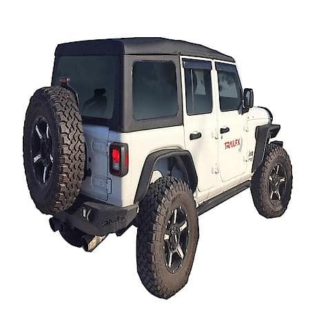 Flat Style, 5.5"Tire Coverage, Textured Powder Coated Black, Set Of 2