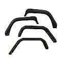 Steel Tube Fender Flares; F/R Set; 07-18 Wrangler JK