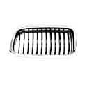 New Standard Replacement Driver Side Grille, Chrome Frame, With 12 All Black Vertical Slats