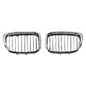 New Standard Replacement Driver Side Grille, Chrome With Inside Of Bars In Black