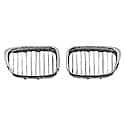 New Standard Replacement Driver Side Grille, Black With Chrome Frame