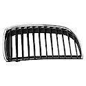 Passenger Side Grille, Chrome/Black, Fits 06 325Xi, Fits 07-09 328I/Xi