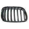 Driver Side Grille, Chrome And Titanium, Made Of Plastic