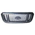 New Standard Replacement Grille, Black, Silver Mesh, Code UA