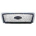 New Standard Replacement Grille, For XLT Model, Chrome Frame With Black Honeycomb Inner