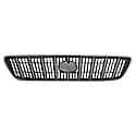 New Standard Replacement Grille, 9 Vertical Gray Bars Inlaid With A Chrome Strip In Each