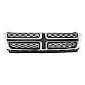 New CAPA Certified Premium Replacement Grille, Matte-Dark Gray With Chrome Molding