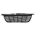 Grille, Chrome Frame With All Black Slats,