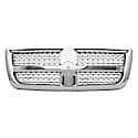 Grille, Chrome Frame With Chrome Horizontal Wave Pattern Insert