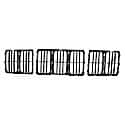 New CAPA Certified NSF Certified Standard Replacement Grille Insert, Black Louvered Style