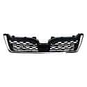 New Standard Replacement Grille, Bumper Mounted, Matte-Dark Gray, With Chrome Molding