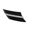 New Standard Replacement Driver Side Front Grille, Matte-Black With Chrome Molding