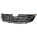 New CAPA Certified NSF Certified Standard Replacement Grille, Black Finish With Chrome Molding