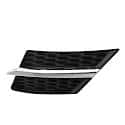 New Standard Replacement Passenger Side Front Grille, Matte-Black With Chrome Molding