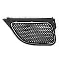 New Standard Replacement Passenger Side Upper Grille, Matte-Dark Gray With Chrome Molding