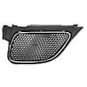 New Standard Replacement Driver Side Upper Grille, Matte-Dark Gray With Chrome Molding