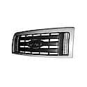 New CAPA Certified Premium Replacement Grille, Paint To Match Frame With 3 Textured Horizontal Bars