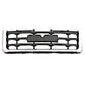 New Standard Replacement Grille, 3 Horizontal Black Bars With Chrome Frame