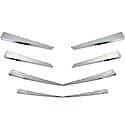 Overlay, Horizontal Bar Style, 8 Piece, Chrome Plated, Abs Plastic