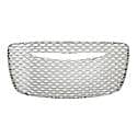 Overlay, Mesh Style, 1 Piece, With Emblem Cutout, Chrome Plated, Abs Plastic