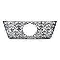 Overlay, Overlapping Mesh Style, 1 Piece, With Emblem Cutout, Chrome Plated, Abs