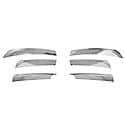 Overlay, Horizontal Bar Style, 6 Piece, With Emblem Cutout, Chrome Plated, Abs