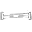 Overlay, Bar Style, 4 Piece, With Emblem Cutout, Chrome Plated, Abs Plastic