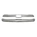 Overlay, Bar Style, 2 Piece, With Emblem Cutout, Chrome Plated, Abs Plastic