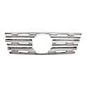 Grille Insert, Overlay, Chrome Plated, Plastic, 4 Pieces