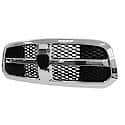 New CAPA Certified Premium Replacement Grille, Chrome Frame/Black Hex Link Honeycomb Insert