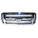 New Standard Replacement Grille, Chrome Frame With Gray Insert, XLT/Lariat Or Amarillo Models