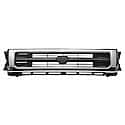 New Standard Replacement Front Grille, Chrome And Black, 4WD