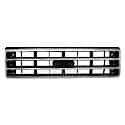 New Premium Replacement Grille, Chrome/Dark Silver