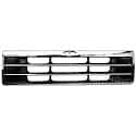 New Premium Replacement Grille, Chrome/Silver On Silver